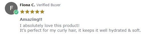 5 star review for Charlie Milller haircare 